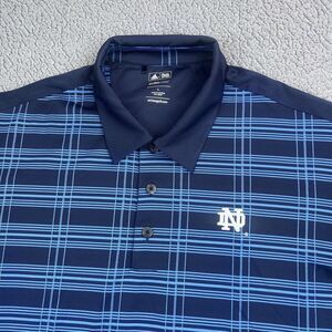 Adidas Climacool‎ Golf Polo Shirt Mens Large Blue Note Dame Performance Stretch
